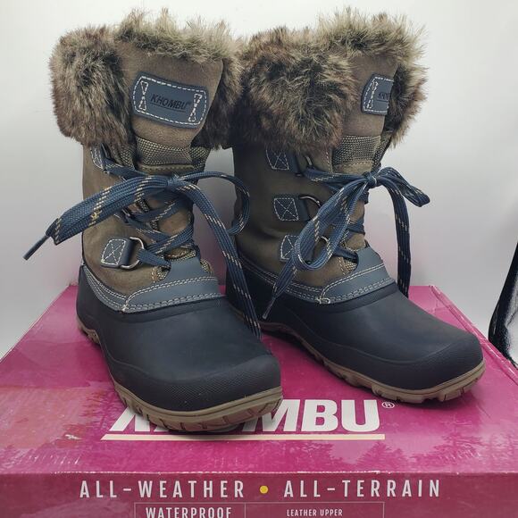 Khombu Slope Arctic All Weather Fur Leather Snow Boot Women's 8 - Picture 2 of 11